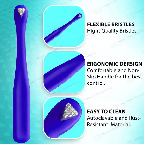 Molar Band Seater Bite Sticks Blue with Serrated Tip - surgical instruments manufactured by Waqar International, Sialkot - view 3