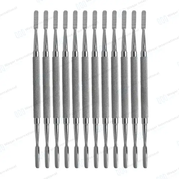 12 Pcs Miller Bone File #45 Double Ended - dental instruments manufactured by Waqar International, Sialkot - view 2