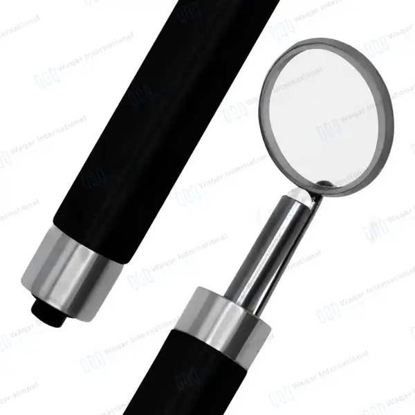 Dental Mirror with Light – Black Color Handle - surgical instruments manufactured by Waqar International, Sialkot - view 5