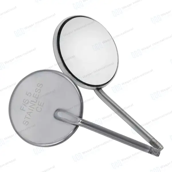 12 Pcs Front Surface Dental Mirrors Box Size #5/24mm with Handle - surgical instruments manufactured by Waqar International, Sialkot - view 3