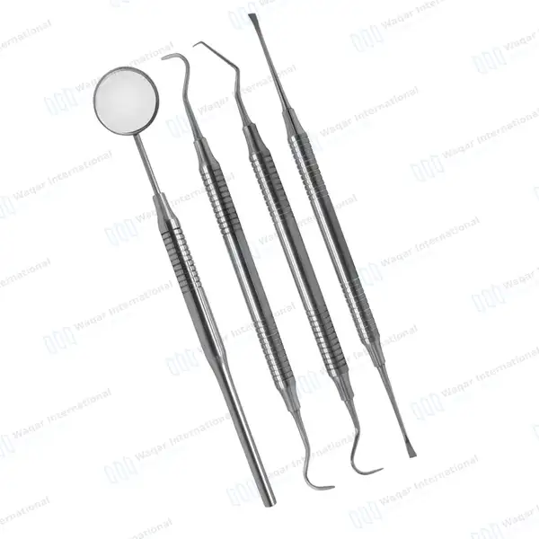4 Pcs Dental Tarter Scraper and Remover Set – Hollow Handle - surgical instruments manufactured by Waqar International, Sialkot - view 2