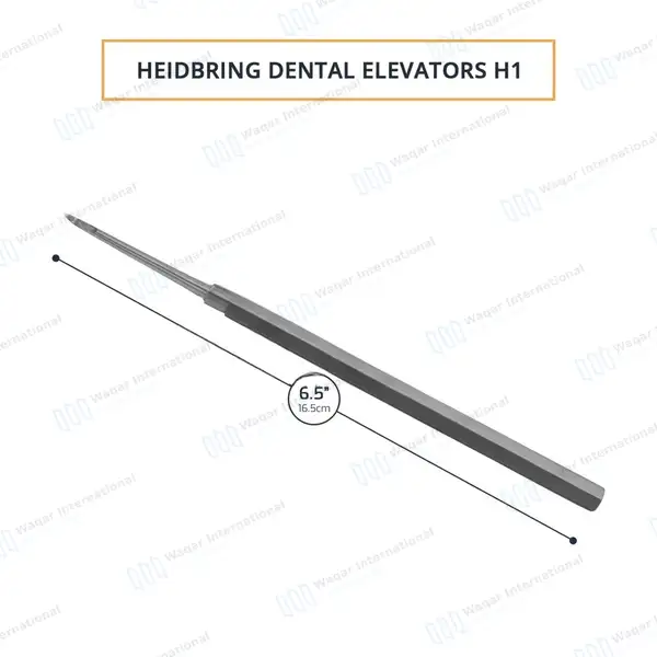 Heidbrink Root Tip Pick Elevator H1 Straight Pointed Tip - dental instruments manufactured by Waqar International, Sialkot - view 3