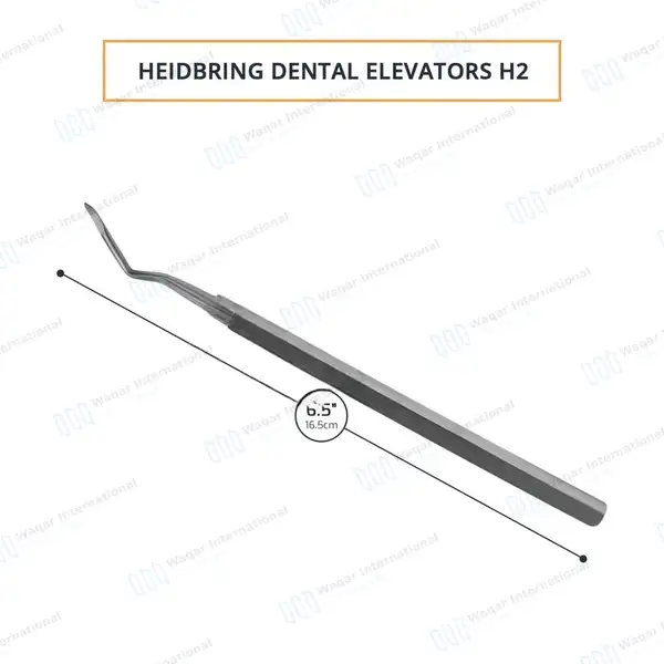 Heidbrink Root Tip Pick Elevator H2 Right Angled Pointed Tip - dental instruments manufactured by Waqar International, Sialkot - view 3