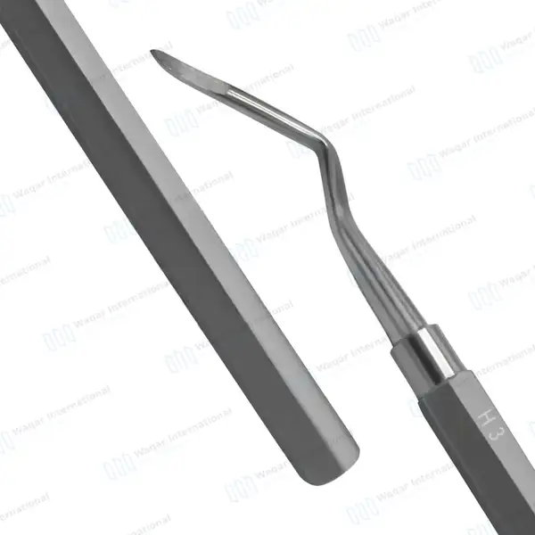 Heidbrink Root Tip Pick Elevator H3 Left Angled Pointed Tip - dental instruments manufactured by Waqar International, Sialkot - view 6