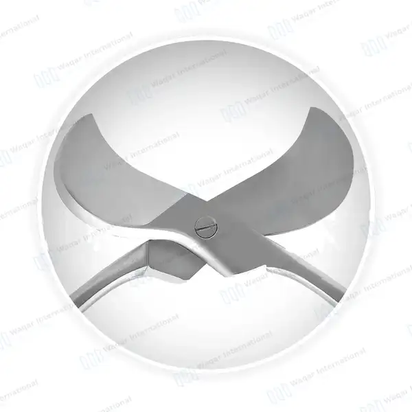 Umbilical Cord Scissors 4.5″ (11.4cm) USA Pattern - veterinary instruments manufactured by Waqar International, Sialkot - view 5