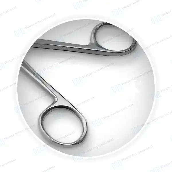 Umbilical Cord Scissors 4.5″ (11.4cm) USA Pattern - veterinary instruments manufactured by Waqar International, Sialkot - view 7