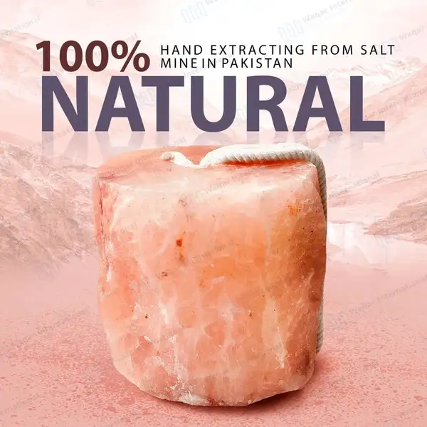 Himalayan Animal Lick Salt on Rope 6.5- 8lbs 100% Natural - veterinary instruments manufactured by Waqar International, Sialkot - view 3