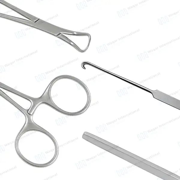 17 Pcs Feline Spay Kit Economy Set - veterinary instruments manufactured by Waqar International, Sialkot - view 3