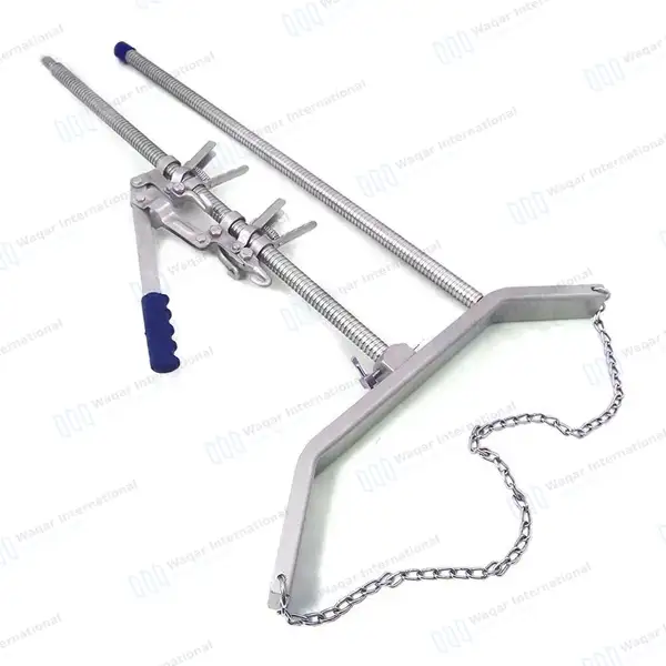 5 Pcs Calf Puller, Polansky Speculum, OB Chain & Handle Veterinary Instruments Set - veterinary instruments manufactured by Waqar International, Sialkot - view 2
