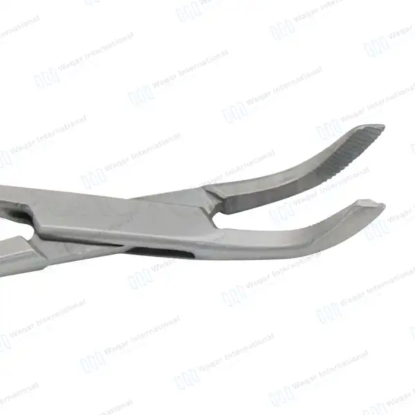 Rodent Molar and Premolar Extracting Forceps 5.2″ Serrated Angled Jaws - veterinary instruments manufactured by Waqar International, Sialkot - view 5