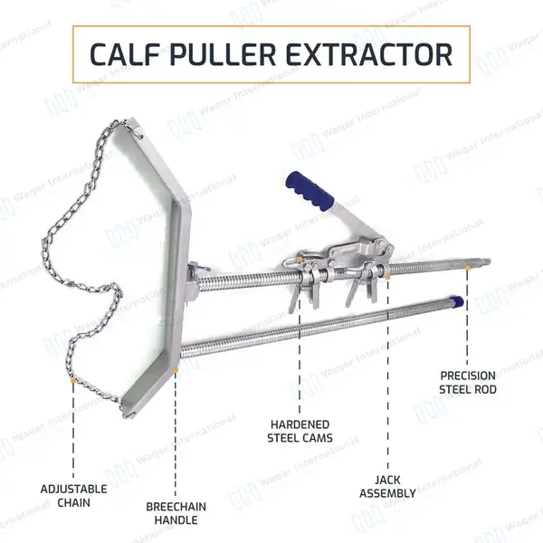 Heavy Duty Calf Puller Calving Extractor 65″ with Carrying Bag - veterinary instruments manufactured by Waqar International, Sialkot - view 4