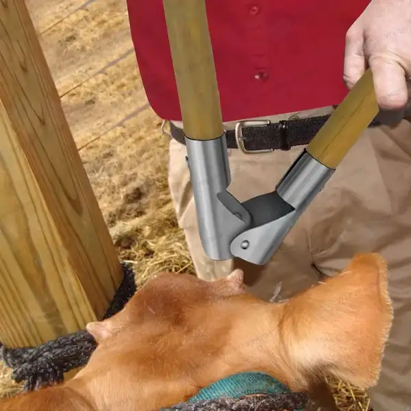 Calf Dehorner Horn Cutter 13″ Sharp Blades with Wooden Handle - veterinary instruments manufactured by Waqar International, Sialkot - view 8