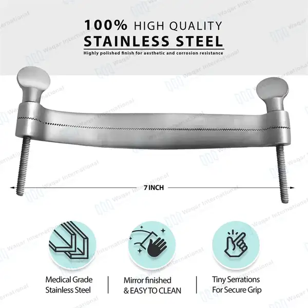 Ear Cropping Clamp 7″ (18cm) “L” Type Shaped - veterinary instruments manufactured by Waqar International, Sialkot - view 4