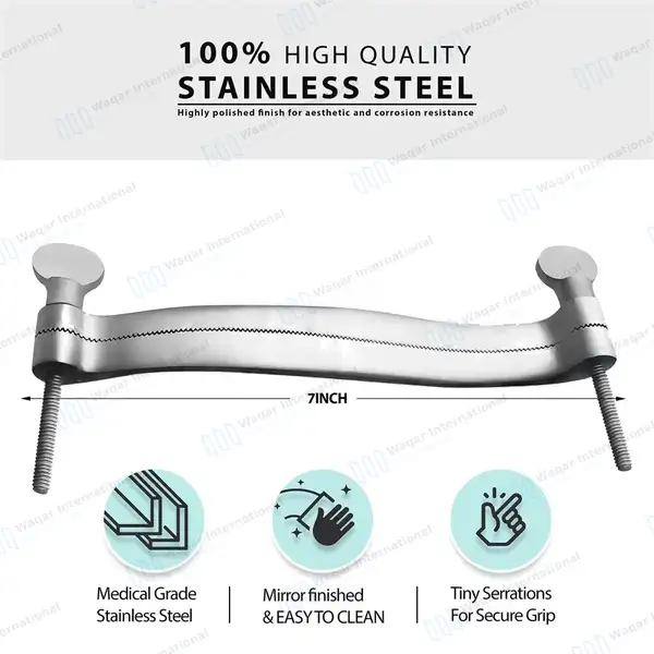 Ear Cropping Clamp 7″ (18cm) “S” Type Shaped - veterinary instruments manufactured by Waqar International, Sialkot - view 3