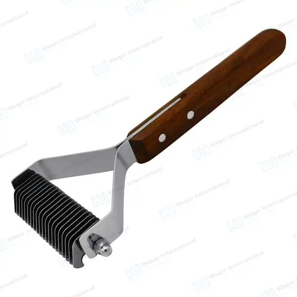 De-shedding Rake 20 Blades for Dogs Cats 7.5″ Pet Grooming Dematting Comb - veterinary instruments manufactured by Waqar International, Sialkot - view 7