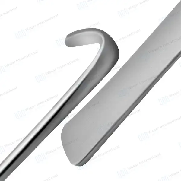 3 Pcs Spay Snook Hook Set 8″ Curved 5-6mm Wide Blunt Tip Flat Handle - veterinary instruments manufactured by Waqar International, Sialkot - view 8