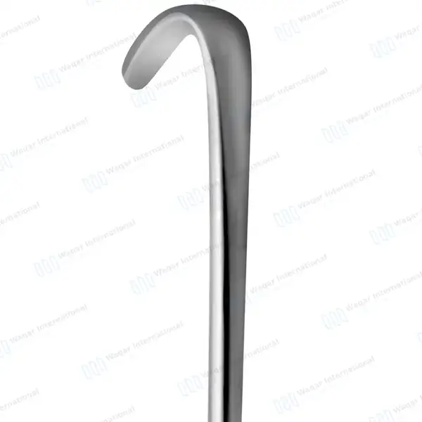 6 Pcs Spay Snook Hook Set 8″ Curved 5-6mm Wide Blunt Tip Flat Handle - veterinary instruments manufactured by Waqar International, Sialkot - view 5