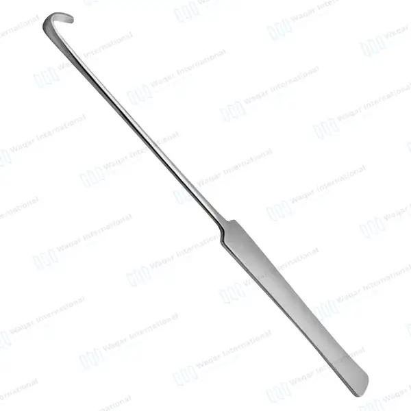 12 Pcs Spay Snook Hook Set 8″ Curved 5-6mm Wide Blunt Tip Flat Handle - veterinary instruments manufactured by Waqar International, Sialkot - view 9