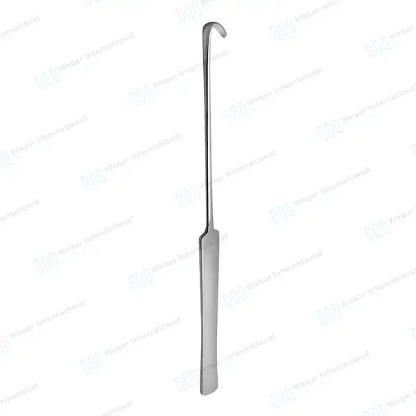 12 Pcs Spay Snook Hook Set 8″ Curved 5-6mm Wide Blunt Tip Flat Handle - veterinary instruments manufactured by Waqar International, Sialkot - view 10