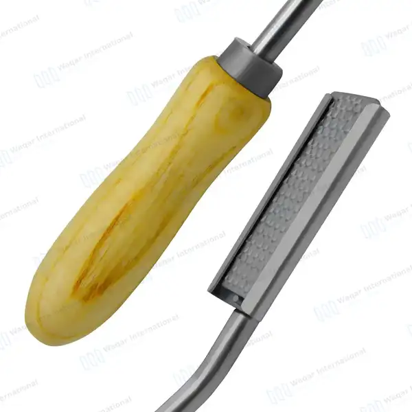 Equine Dental Float Rasp Up 24″ with Adjustable Wooden Handle - veterinary instruments manufactured by Waqar International, Sialkot - view 5