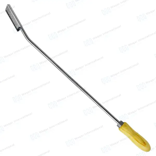 Equine Dental Float Rasp 24″ Down with Adjustable Wooden Handle - veterinary instruments manufactured by Waqar International, Sialkot - view 2