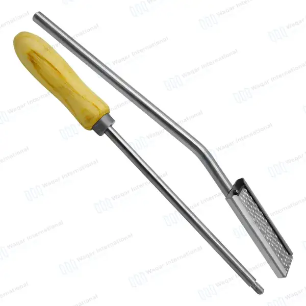 Equine Dental Float Rasp 24″ Down with Adjustable Wooden Handle - veterinary instruments manufactured by Waqar International, Sialkot - view 6