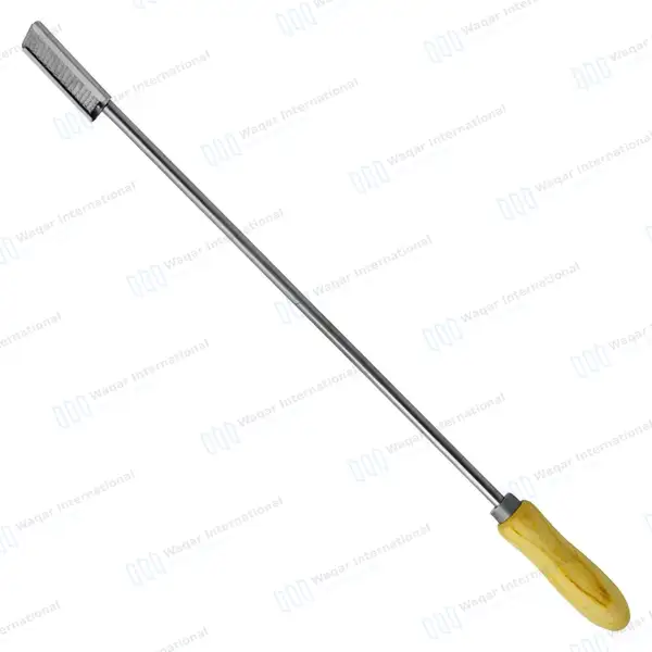 Equine Dental Float Rasp Straight with Adjustable Wooden Handle - veterinary instruments manufactured by Waqar International, Sialkot - view 2
