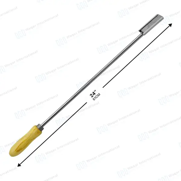 Equine Dental Float Rasp Straight with Adjustable Wooden Handle - veterinary instruments manufactured by Waqar International, Sialkot - view 3