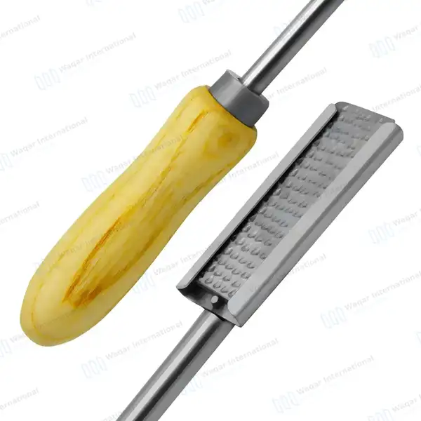Equine Dental Float Rasp Straight with Adjustable Wooden Handle - veterinary instruments manufactured by Waqar International, Sialkot - view 5