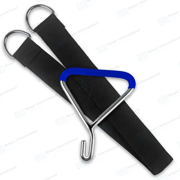 Nylon OB Calf Pulling Strap 45″ with Hook Handle - veterinary instruments manufactured by Waqar International, Sialkot - view 9