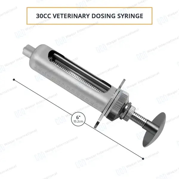 30cc Veterinary Dosing Syringe with Screw Locking - veterinary instruments manufactured by Waqar International, Sialkot - view 3