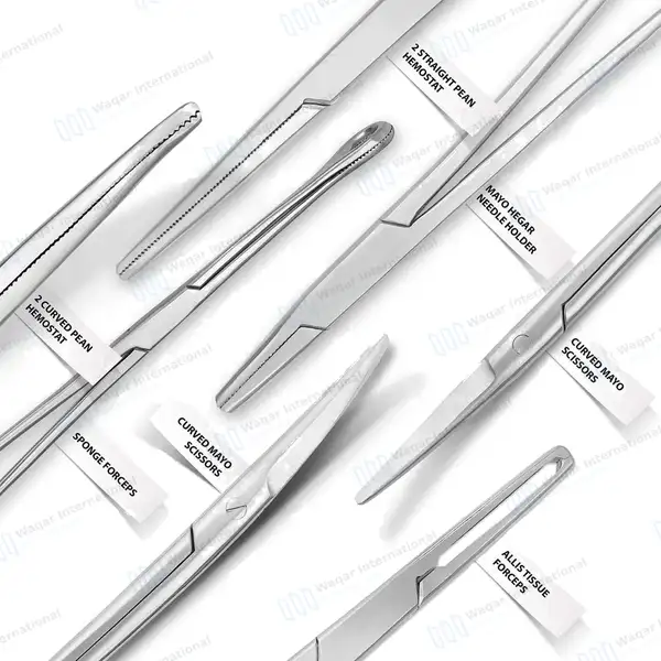 Basic Laparotomy Set 104 Pcs Medical Surgical Instruments – Gold - surgical instruments manufactured by Waqar International, Sialkot - view 9