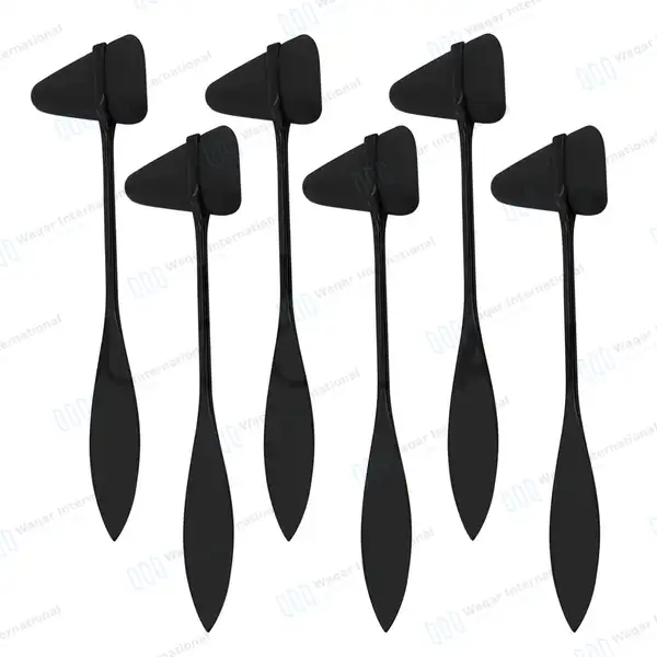 6 Pcs Taylor Tomahawk Percussion Reflex Hammer – Black - surgical instruments manufactured by Waqar International, Sialkot - view 2