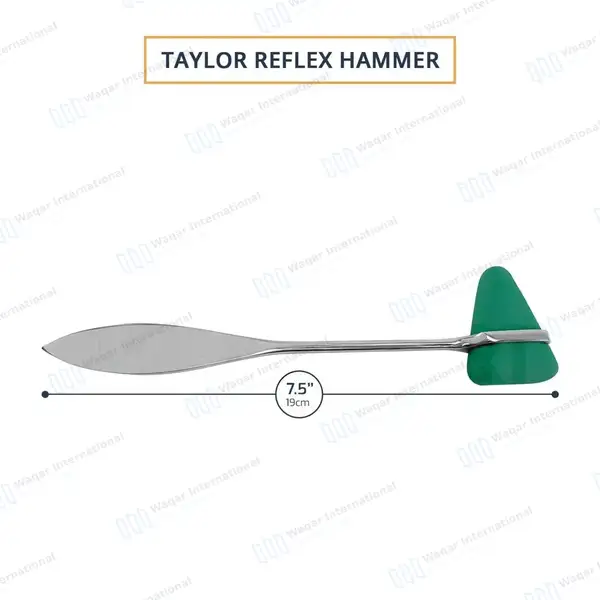 Taylor Tomahawk Percussion Reflex Hammer – Green - surgical instruments manufactured by Waqar International, Sialkot - view 3