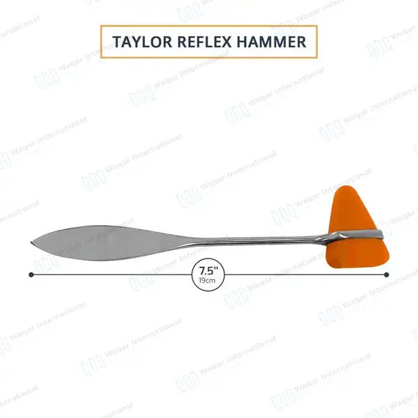 2 Pcs Taylor Tomahawk Percussion Reflex Hammer – Orange - surgical instruments manufactured by Waqar International, Sialkot - view 3