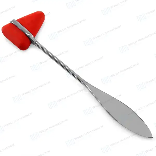 Taylor Reflex Hammer 7.5″ with Red Silicone Rubber Head - surgical instruments manufactured by Waqar International, Sialkot - view 2