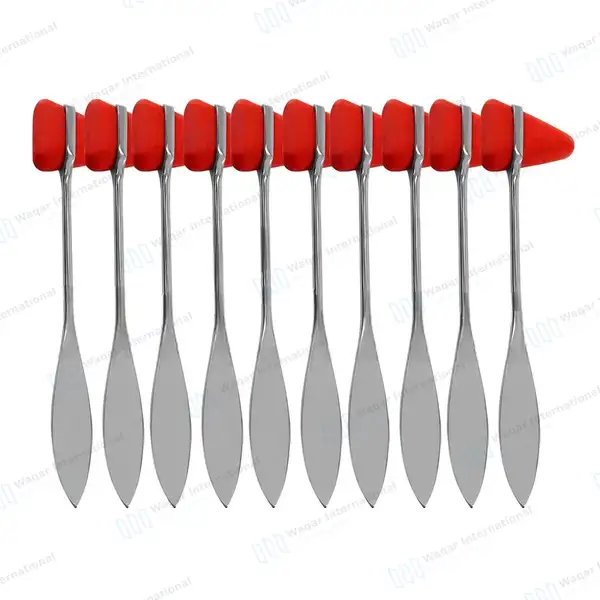 12 Pcs Taylor Reflex Hammer 7.5″ with Red Silicone Rubber Head - surgical instruments manufactured by Waqar International, Sialkot - view 2
