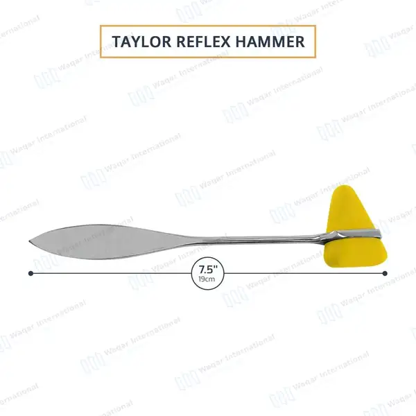 4 Pcs Taylor Tomahawk Percussion Reflex Hammer – Yellow - surgical instruments manufactured by Waqar International, Sialkot - view 3