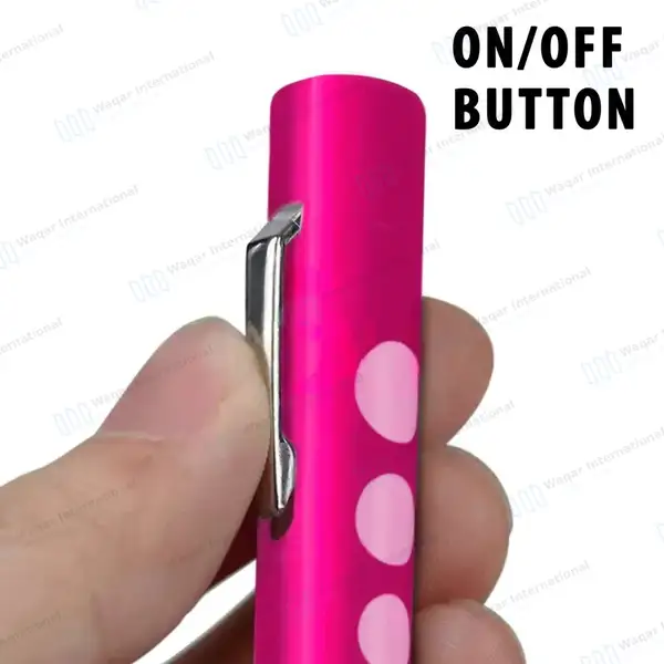 6 Disposable LED Pupil Gauge Penlight Set – Pink - surgical instruments manufactured by Waqar International, Sialkot - view 4