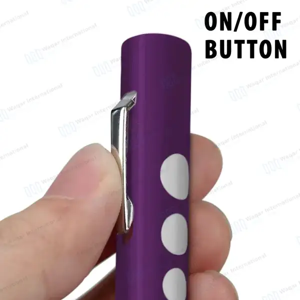 6 Disposable LED Pupil Gauge Penlight Set – Purple - surgical instruments manufactured by Waqar International, Sialkot - view 4