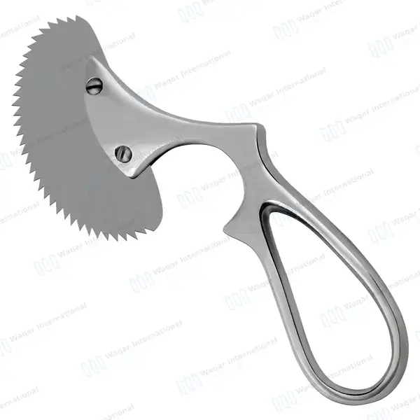 Bone Saw Angled 6″ Sharp Serrated Blade - orthopedic instruments manufactured by Waqar International, Sialkot - view 2