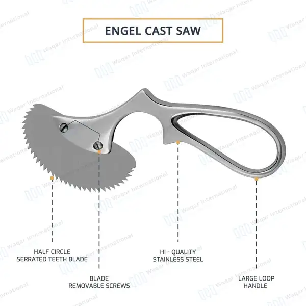 Engel Cast Saw 6″ with Loop Handle - orthopedic instruments manufactured by Waqar International, Sialkot - view 4