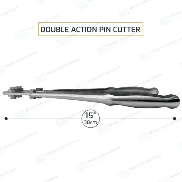 Double Action Pin Cutter 15″ Cuts Up To 4.8mm - surgical instruments manufactured by Waqar International, Sialkot - view 3