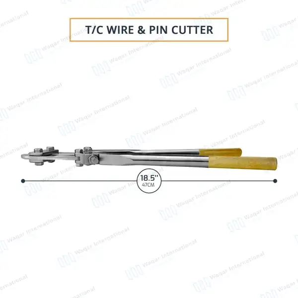 T/C Wire & Pin Cutter 18.5” Side Cutting With Adjustable Bolt - surgical instruments manufactured by Waqar International, Sialkot - view 3