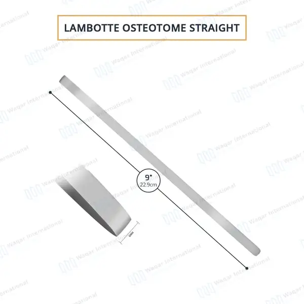 Lambotte Osteotome 9″ Straight 6mm Tip - surgical instruments manufactured by Waqar International, Sialkot - view 3