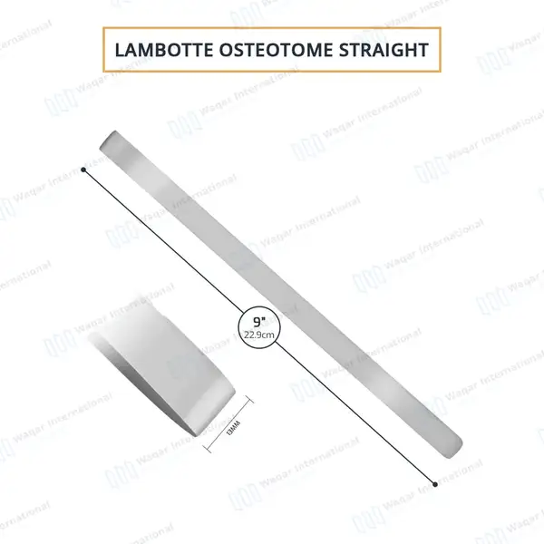 Lambotte Osteotome 9″ Straight 13mm Tip - surgical instruments manufactured by Waqar International, Sialkot - view 3