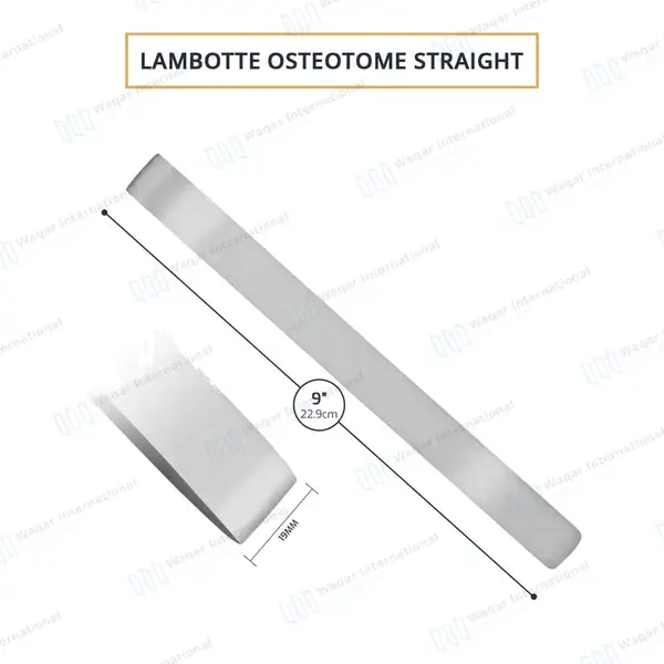 Lambotte Osteotome 9″ Straight 19mm Tip - surgical instruments manufactured by Waqar International, Sialkot - view 3
