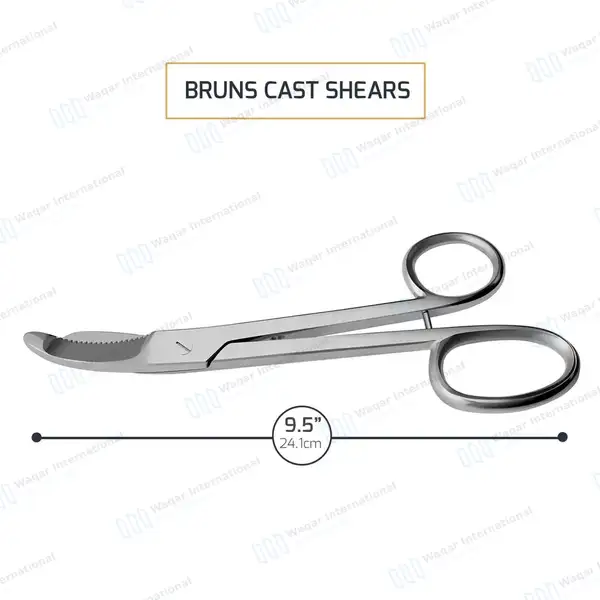 5 BRUNS Plaster Shears Set 9 1/2″ Serrated Blade - surgical instruments manufactured by Waqar International, Sialkot - view 3