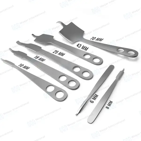 7 Pcs Hohmann Retractor Set 6, 8, 10, 18, 25, 43 & 70mm Blades - orthopedic instruments manufactured by Waqar International, Sialkot - view 3