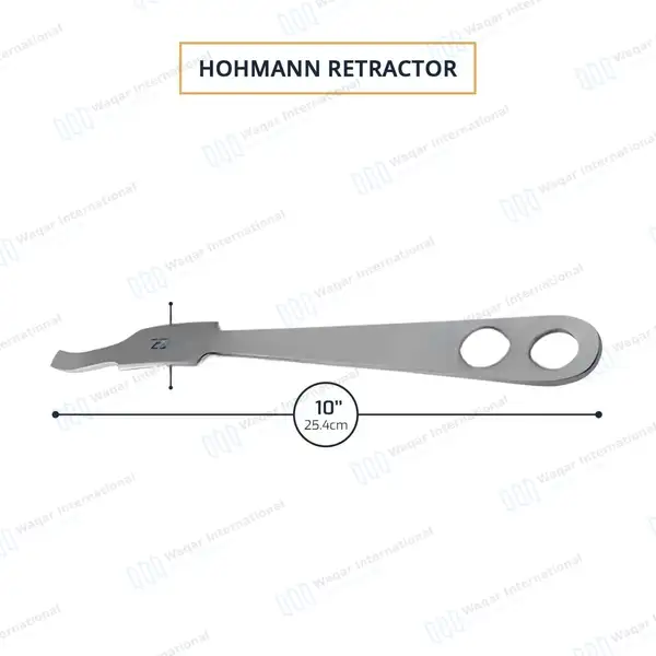 Hohmann Retractor 10″ 25mm Wide Blade – Single Ended - orthopedic instruments manufactured by Waqar International, Sialkot - view 3
